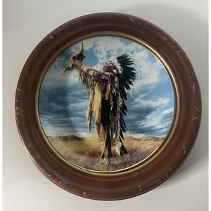 Prayer To The Great Spirit commemorative‎ plate With Display